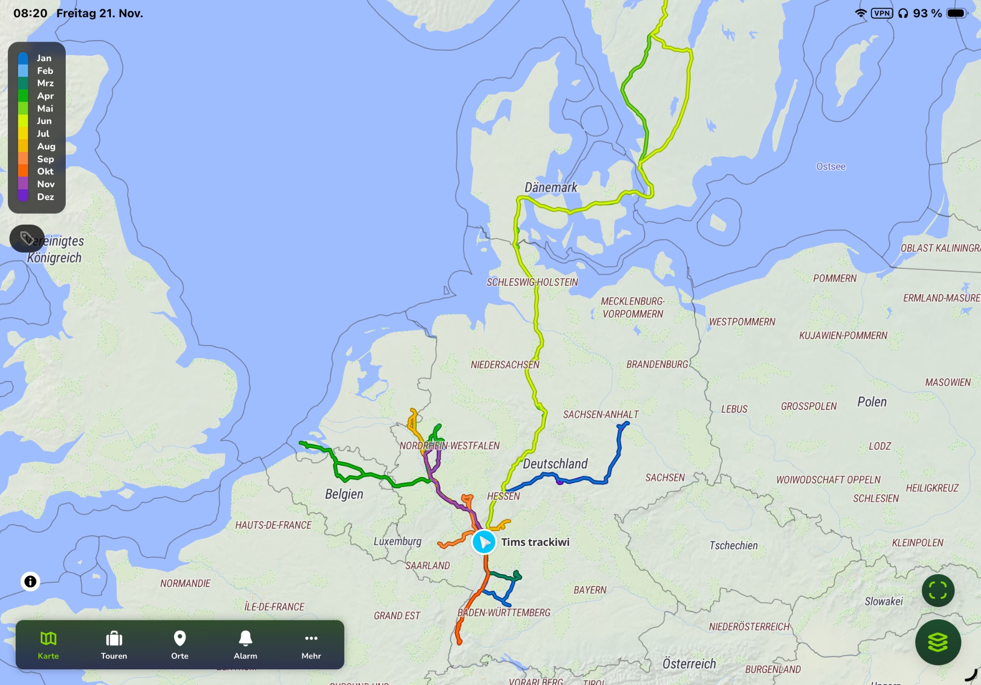 trackiwi - 10% Rabatt - trackiwi zeichnet automatisch deine Touren auf, erkennt Übernachtungsplätze und macht deine Abenteuer sichtbar.